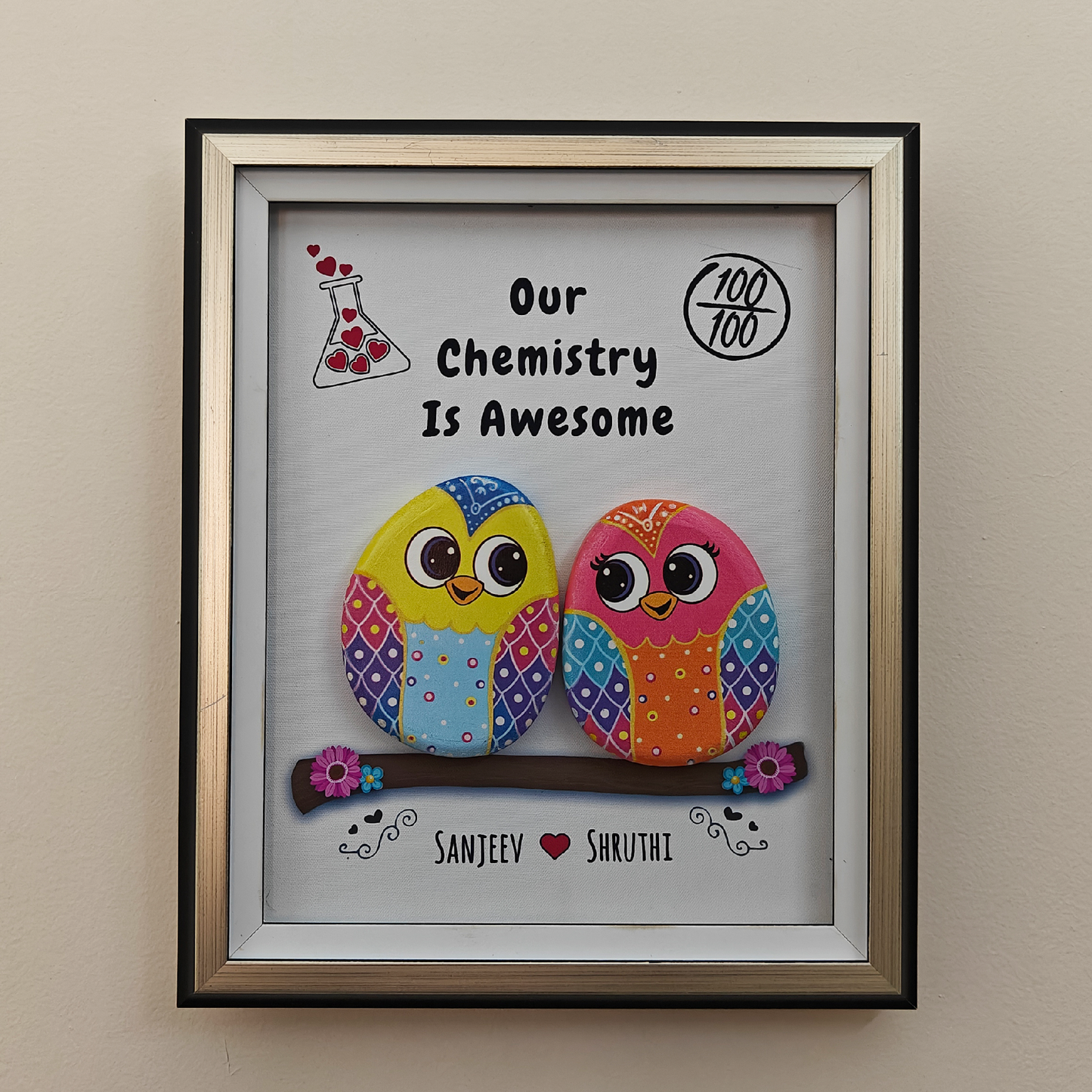 Our Awesome Chemistry – Personalized Nameplate for Couples (12x10 Inches)
