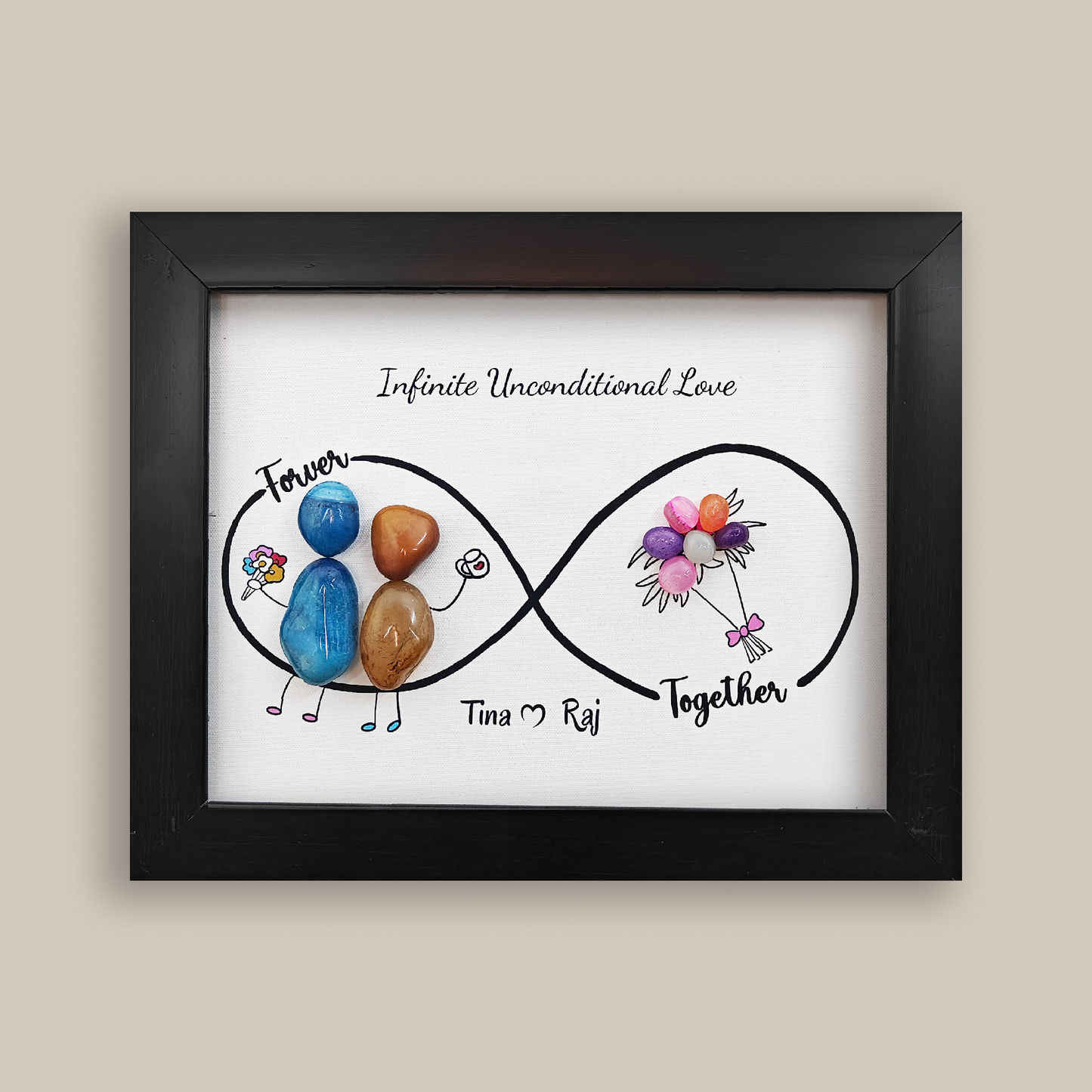Infinite Love – Unique & Personalized Gift for Couples (10x8 Inches)
