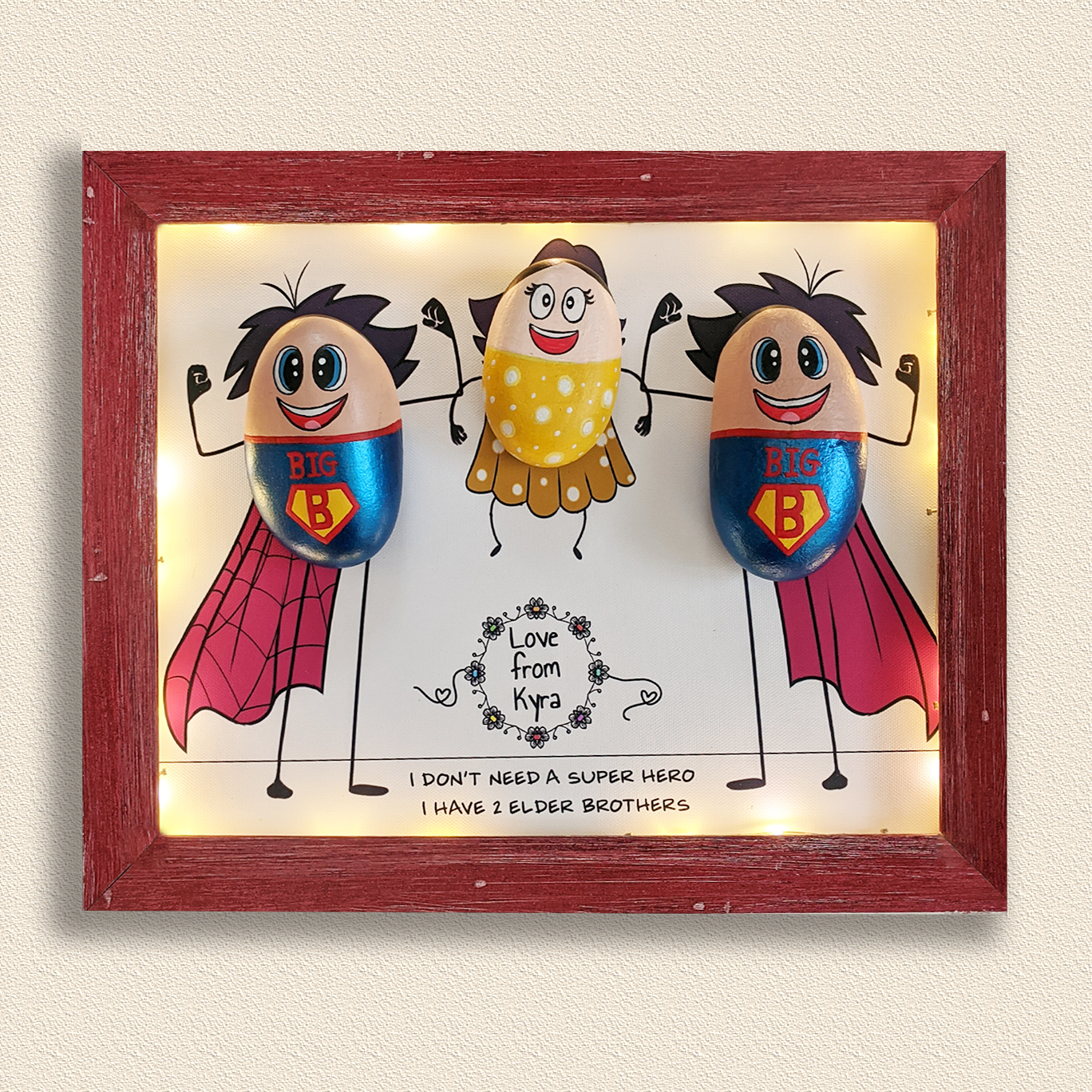 Two Big Brothers – Unique & Personalized Gift for Siblings (10x8 Inches)