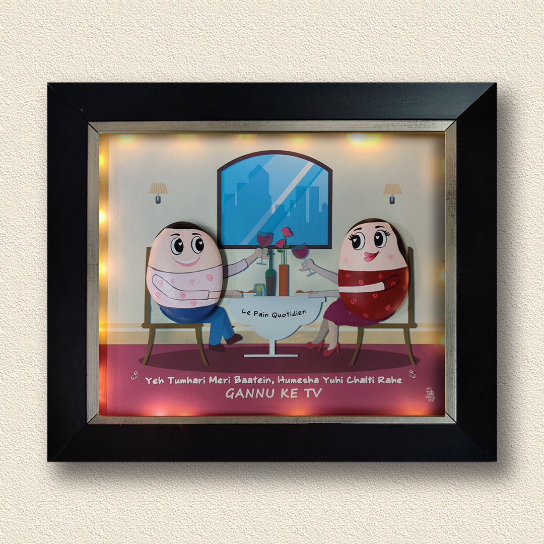 Cheers to Love Pebble Art (12x10 inches)
