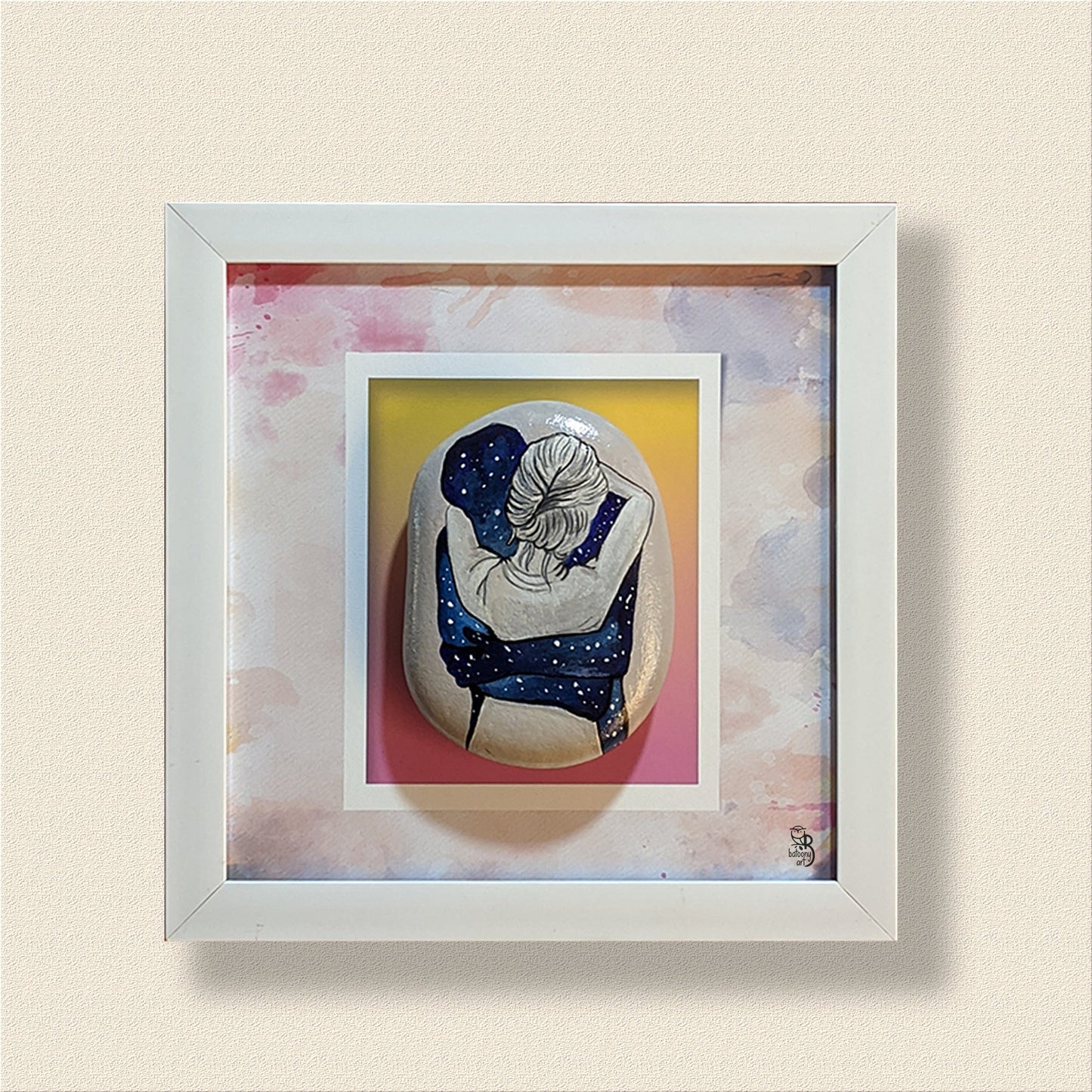 Artistic hand-painted rock décor – a one-of-a-kind creation from Batoony Rocks.