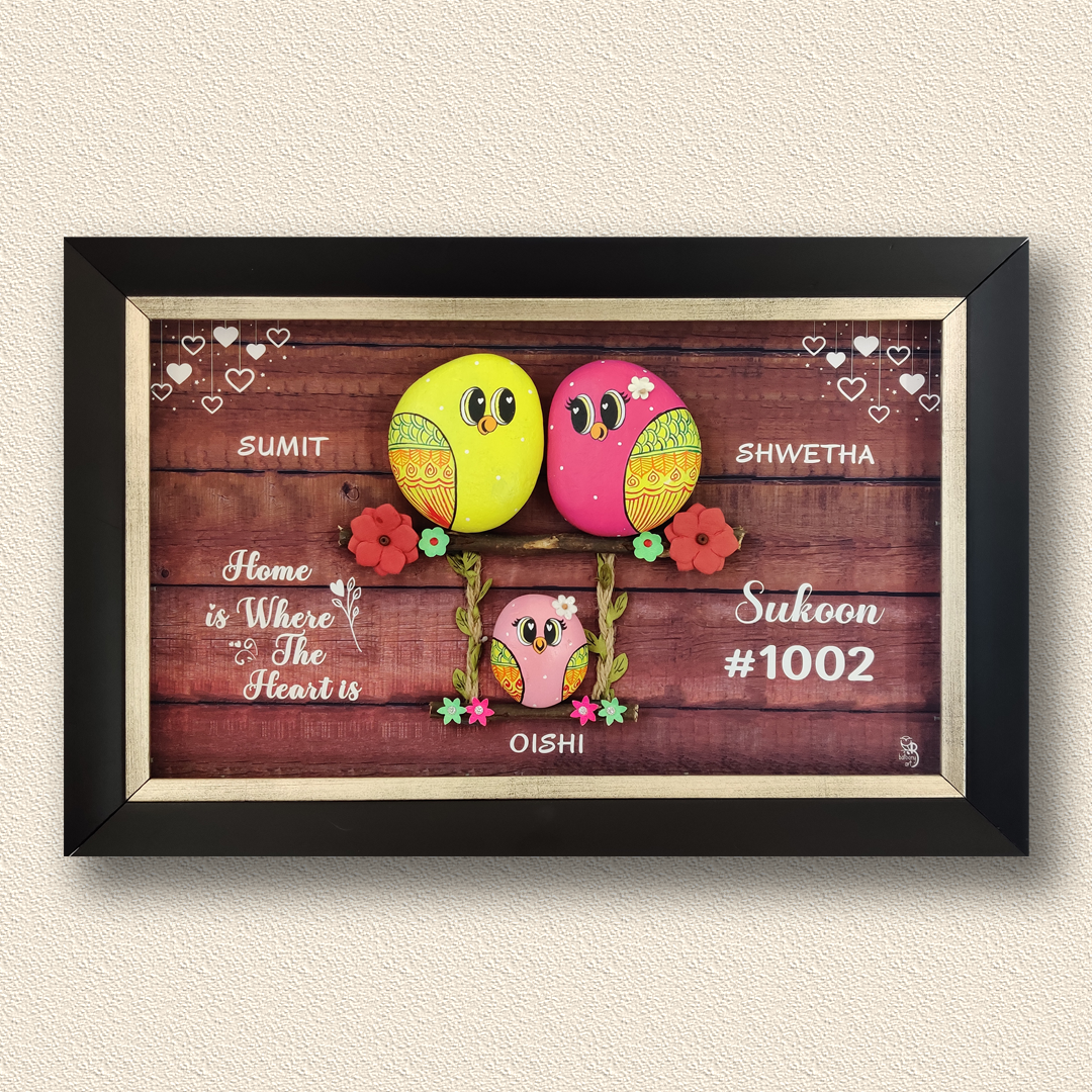 Artistic hand-painted rock décor – a one-of-a-kind creation from Batoony Rocks.