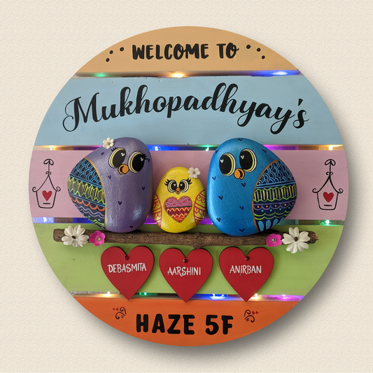 Artistic hand-painted rock décor – a one-of-a-kind creation from Batoony Rocks.