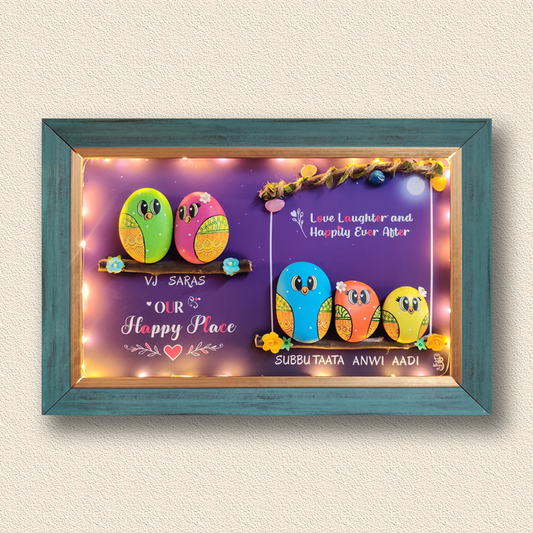 Artistic hand-painted rock décor – a one-of-a-kind creation from Batoony Rocks.
