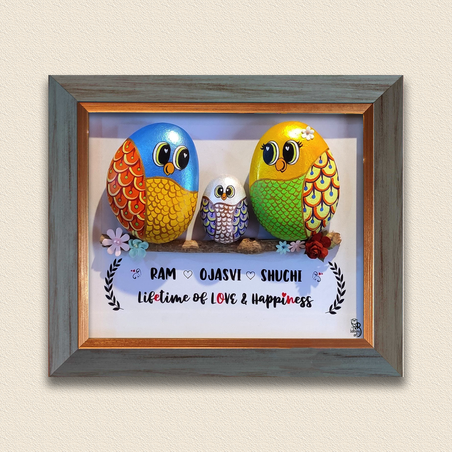 Lifetime of Love Pebble Art (12x10 Inches)