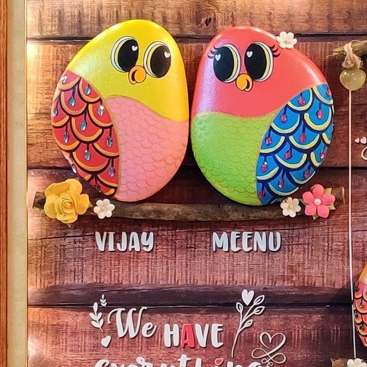स्विंगिन ट्री ट्राइब पेबल आर्ट (16x14 इंच)