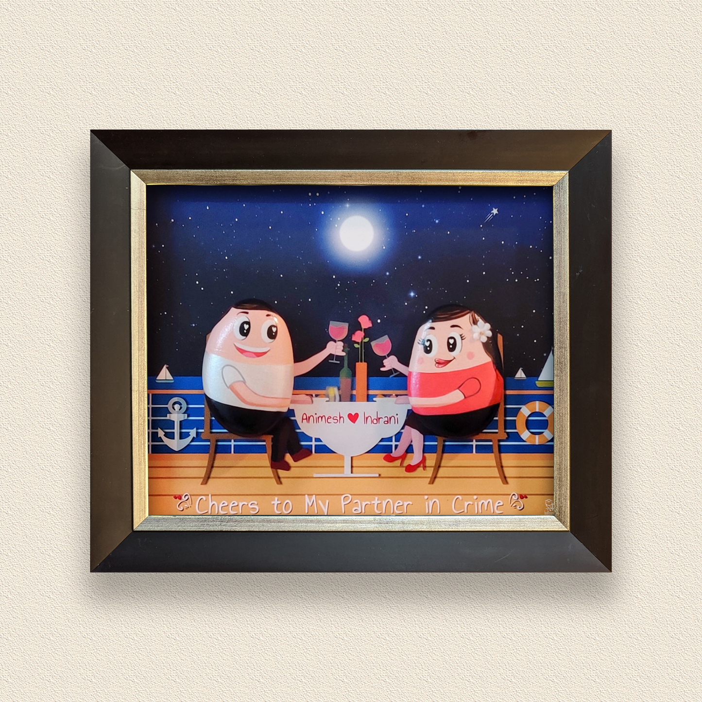 Romantic Dinner Wall Art Frame (12x10 Inches)
