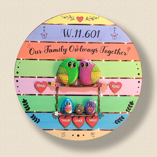 Elegant hand-painted pebble art – perfect for personalized gifting and home styling.