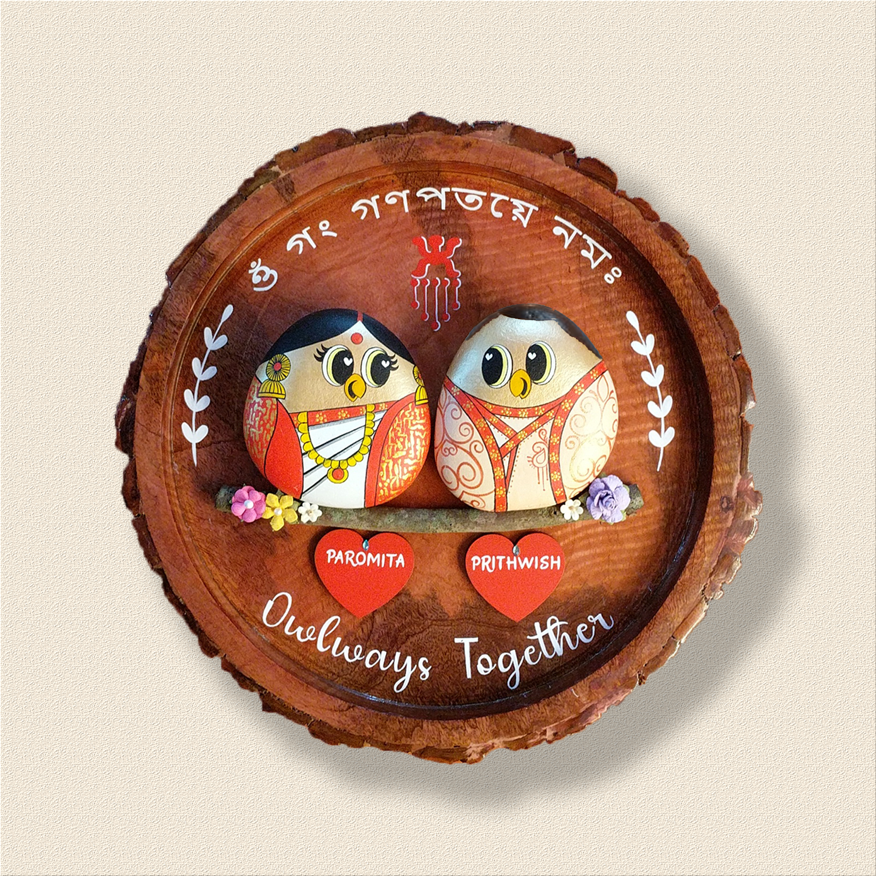Artistic hand-painted rock décor – a one-of-a-kind creation from Batoony Rocks.