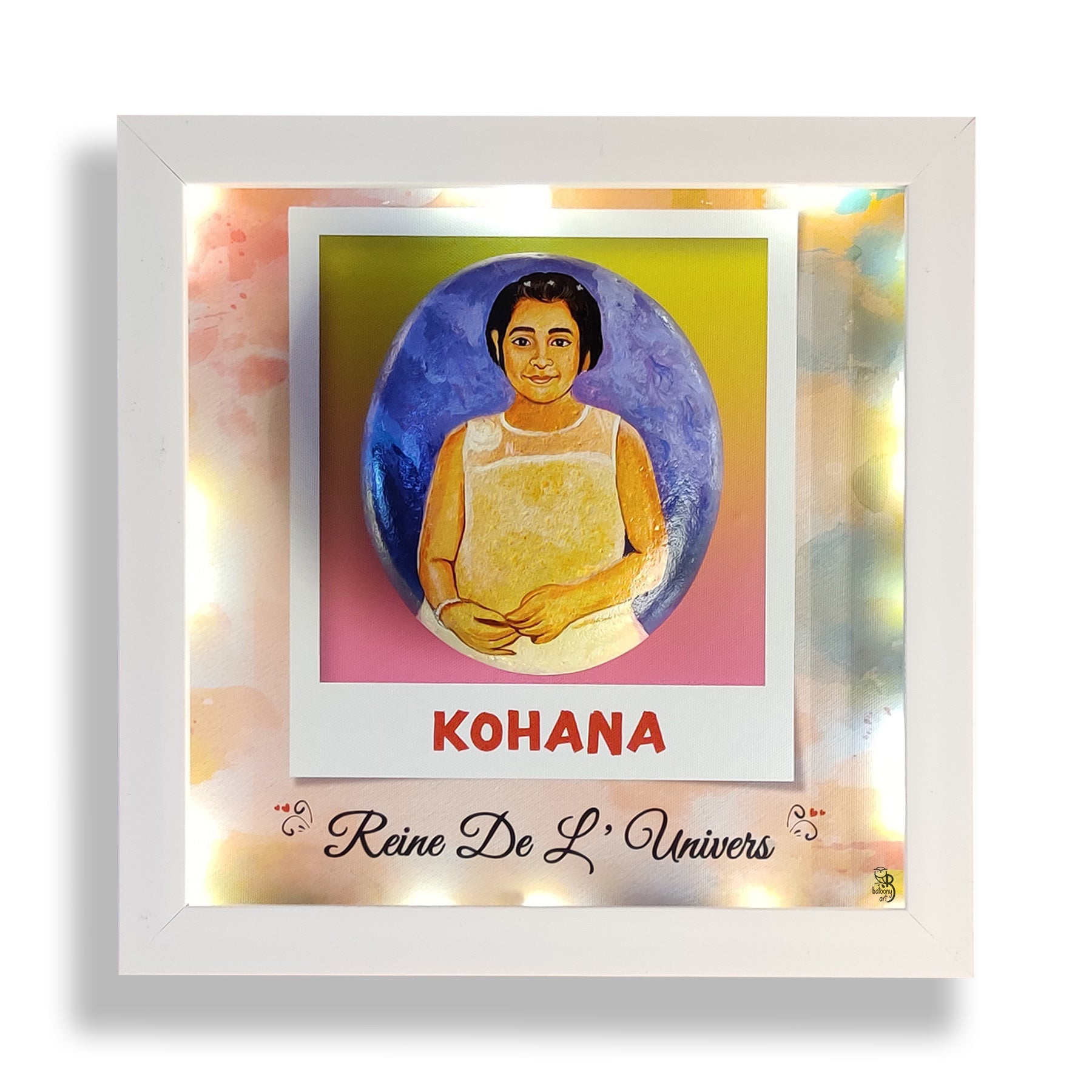 Personalized hand-painted rock art – a stunning addition to your home or office.