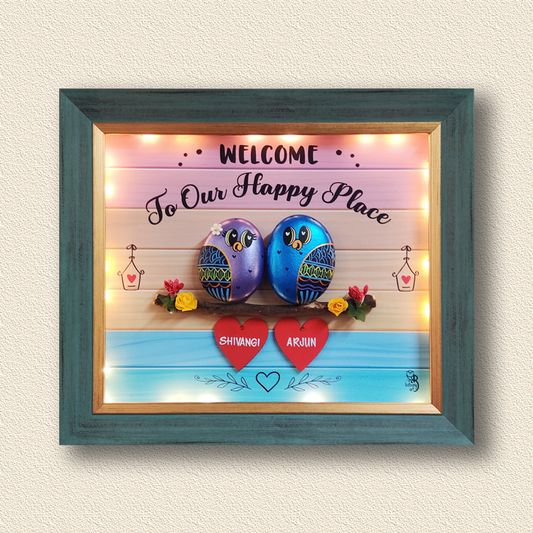 Colourful Couple Wall Hanging (14x12 Inches)