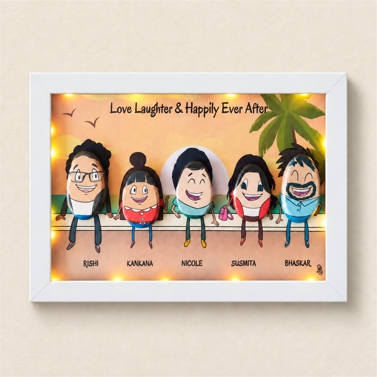Amigos Rocking Together - white frame