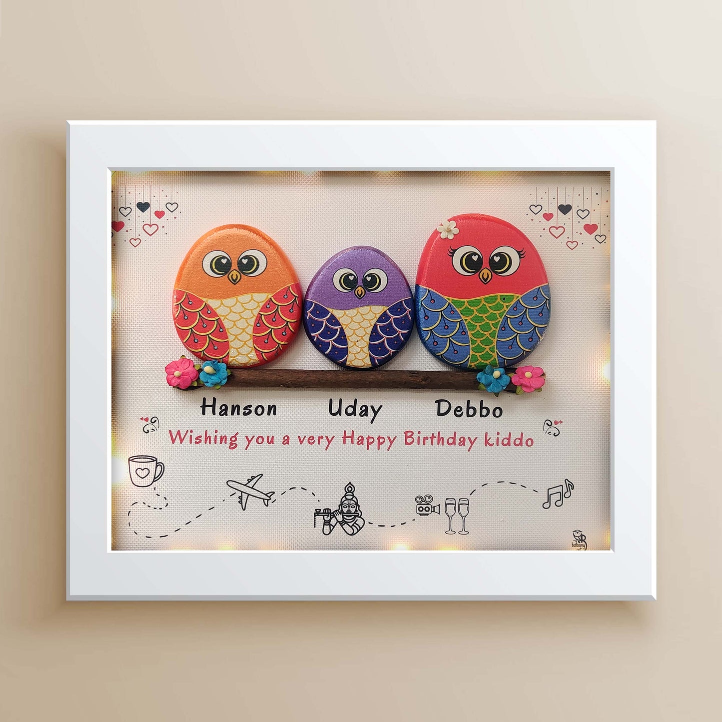 Three Friends Wall Frame (13x11 Inches)
