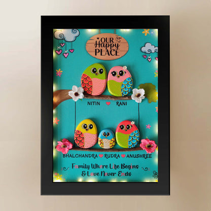 Warmth and Love Pebble Art (21x15 Inches)