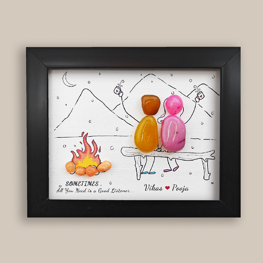 Campfire Conversations – Personalized Couple Gift for Nature Lovers (10x8 Inches)