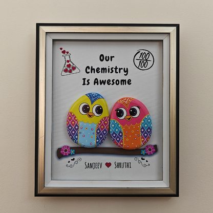 Our Awesome Chemistry – Personalized Nameplate for Couples (12x10 Inches)