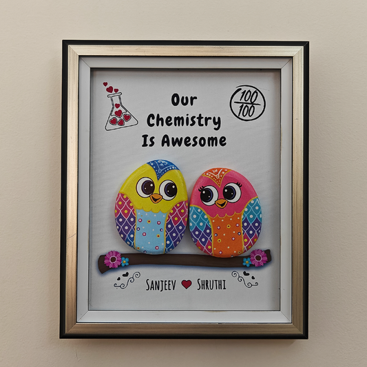 Our Awesome Chemistry – Personalized Nameplate for Couples (12x10 Inches)
