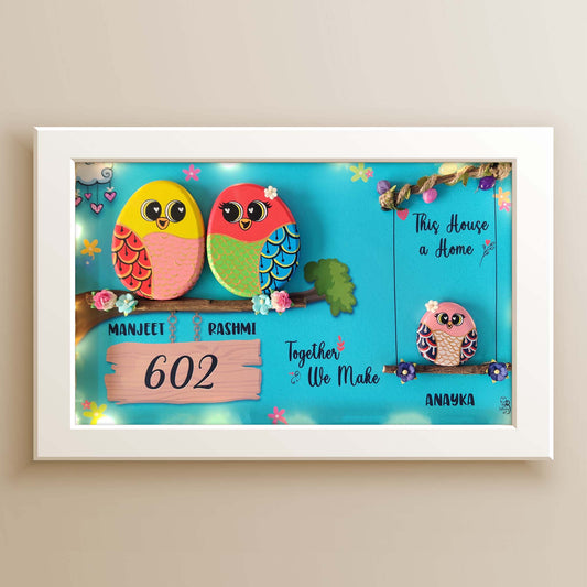 Embraced with love Pebble Art (18x12 Inches)