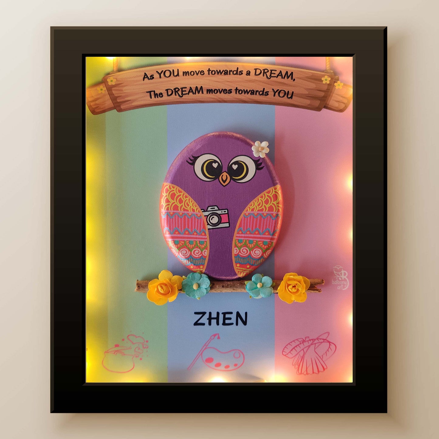 Gem in me Pebble Art (10x8 Inches)