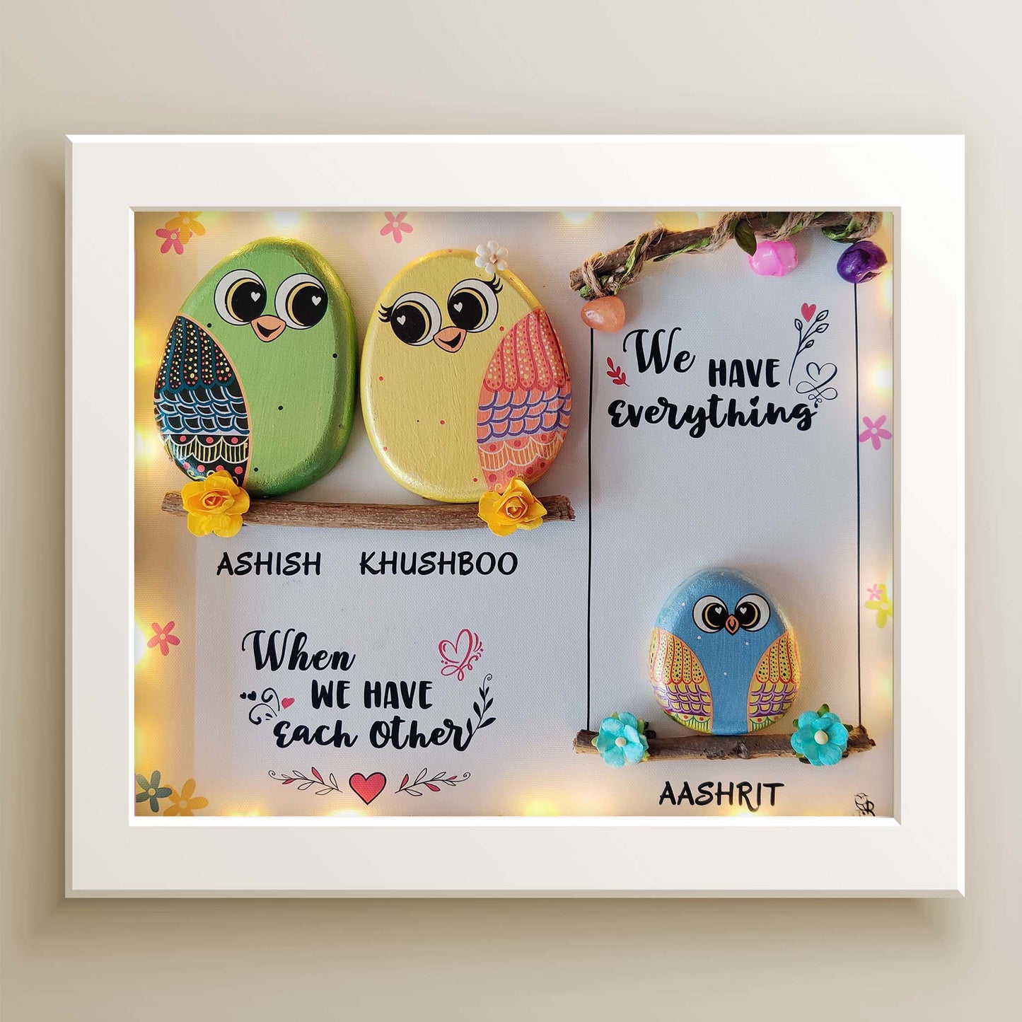 Sweet & Nutty Bond Pebble Art (13x11 Inches)