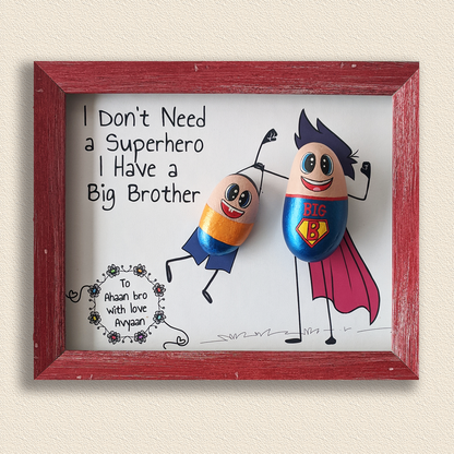 Superhero Big Bro – Unique & Personalized Gift for Siblings (10x8 Inches)