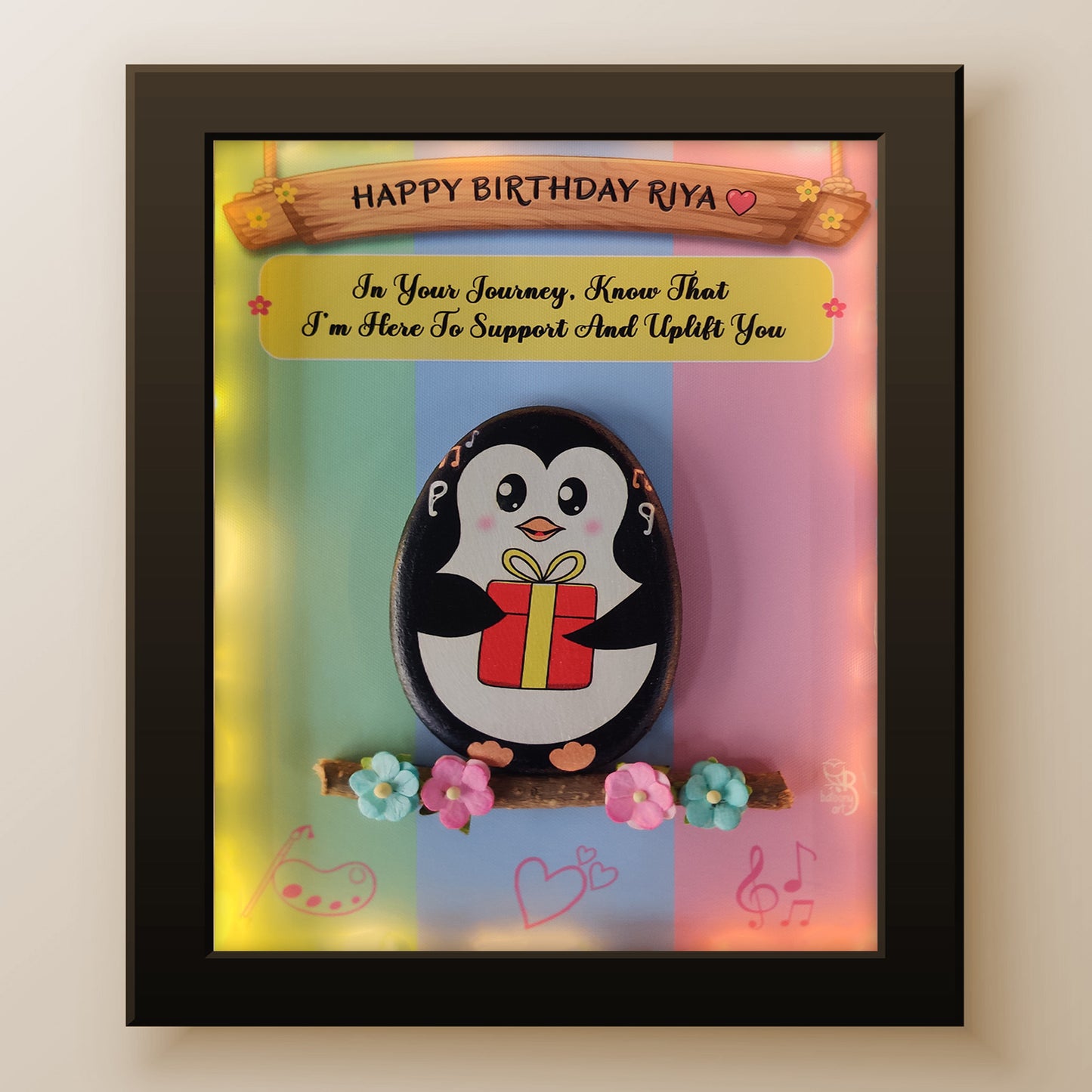 Warm Wishes Wall Pebble Art