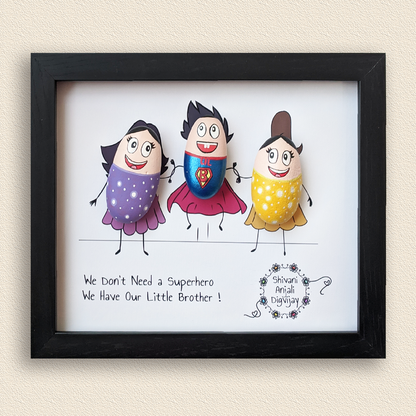 Our Little Brother - Unique & Customizable Gift for Siblings (10x8 Inches)