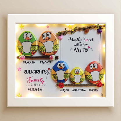 Sweet Family Pebble Art (21x15 Inches)