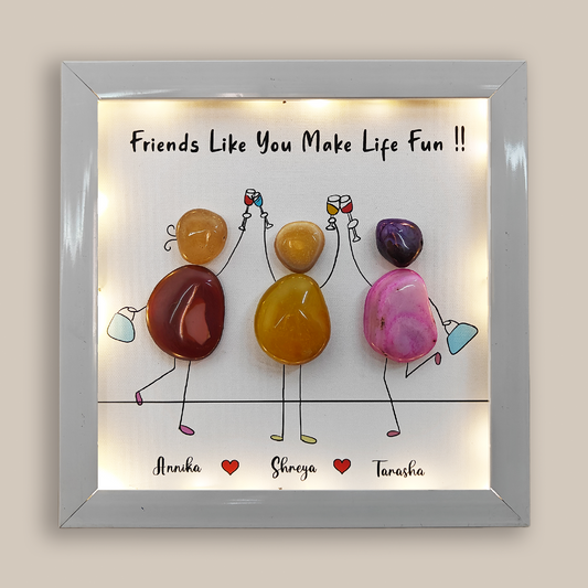Tipsy Trio – Personalized Keepsake For Friends (10x8 Inches)