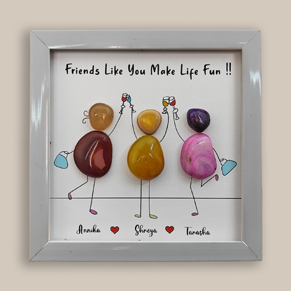 Tipsy Trio – Personalized Keepsake For Friends (10x8 Inches)
