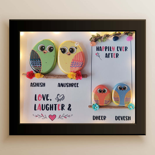 Playful Paradise Pebble Art (13x11 Inches)