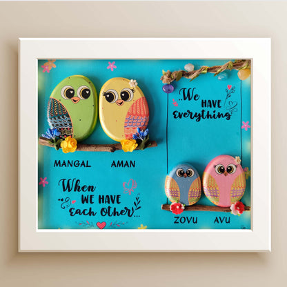 Family 4Ever Customized Wall Art – Handcrafted Home Decor (13x11 Inches)
