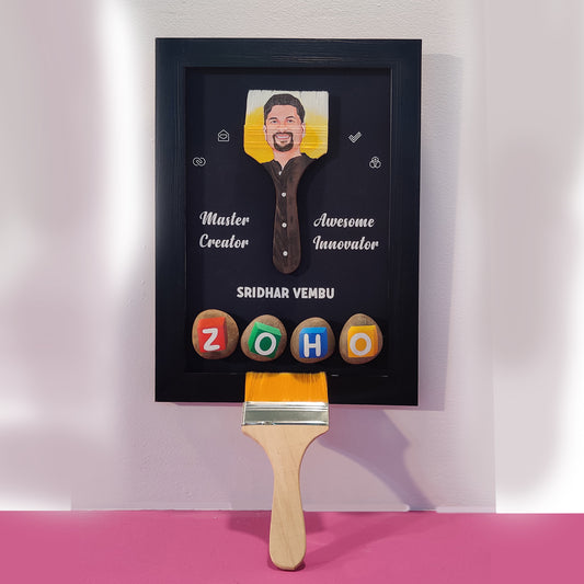 Awesome Innovator – Unique & Personalized Corporate Memento with Paintbrush Stand