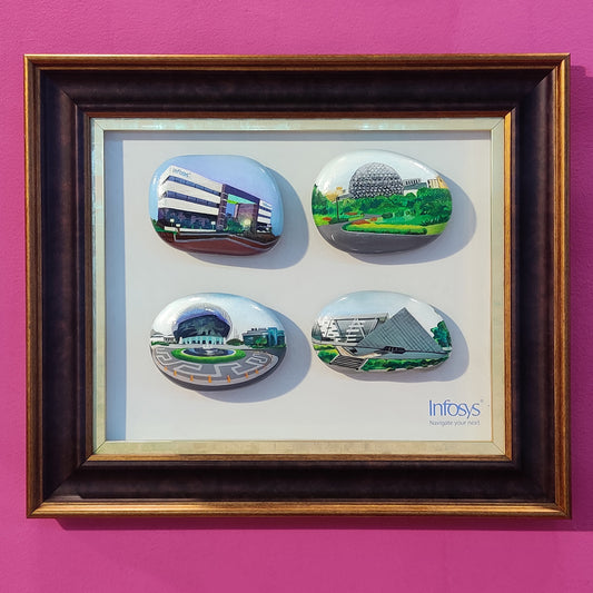 Hand-painted Pebble Frame - Personalized Corporate Memento