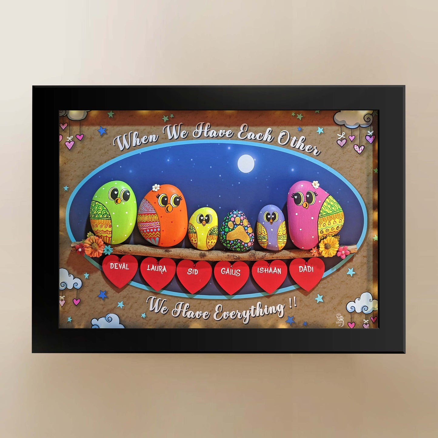 Cozy Pet-Inspired Home Pebble Art