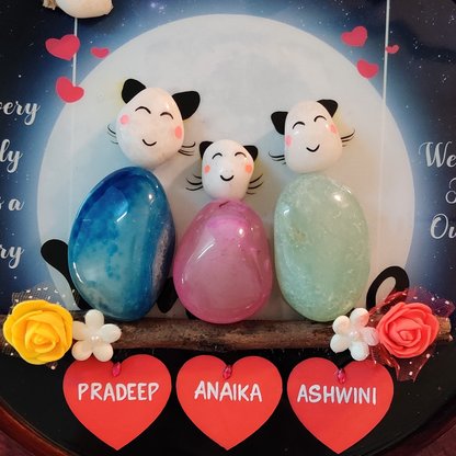 Artistic hand-painted rock décor – a one-of-a-kind creation from Batoony Rocks.
