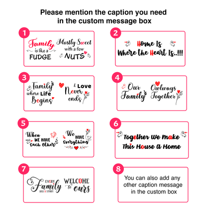 Make it truly yours! Select a caption or request a custom message for your pebble.