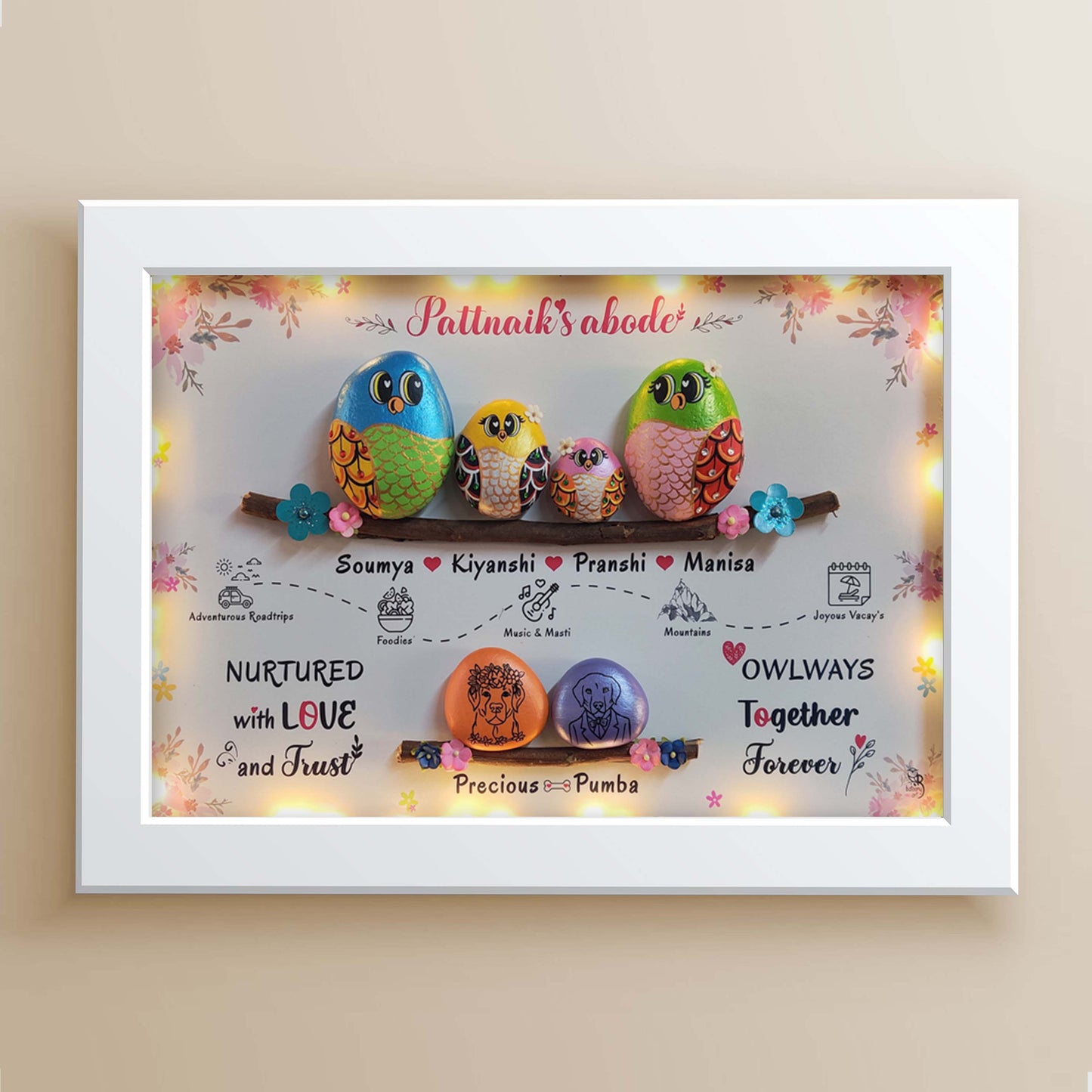 Family of 4 & Pets Nameplate