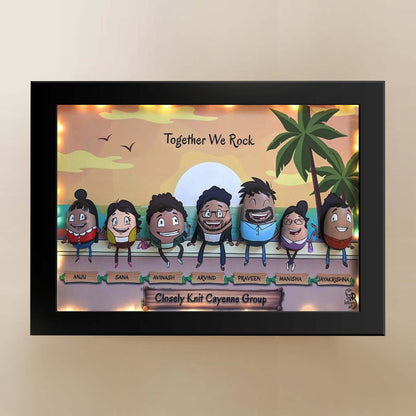 Friends Rocking Together (21x15 Inches)