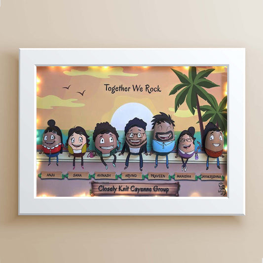 Friends Rocking Together (21x15 Inches)