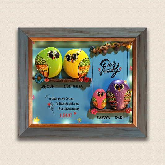Family 4Ever Wall Hanging – Handcrafted Home Decor (14x12 Inches)