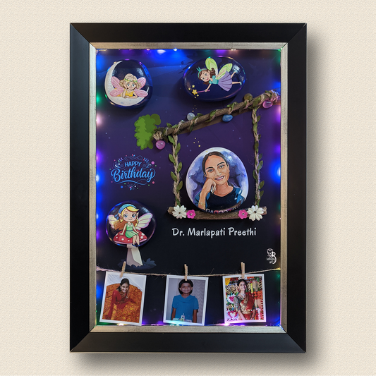 Vibrant Pebble Art Birthday Frame: A Unique Gift to Cherish(25X12 inches)