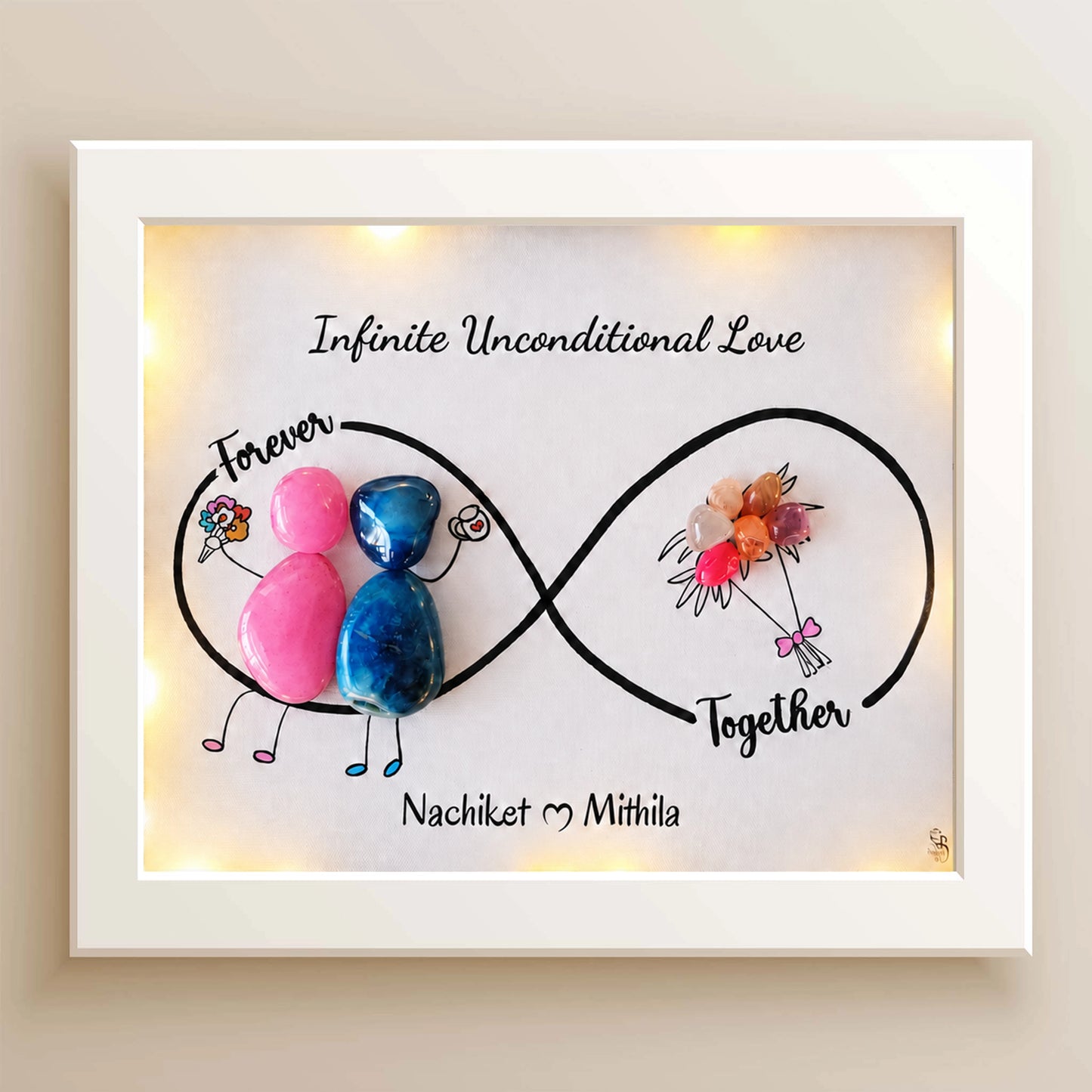 Infinite Love – Unique & Personalized Gift for Couples (10x8 Inches)