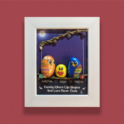 Artistic hand-painted rock décor – a one-of-a-kind creation from Batoony Rocks.
