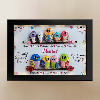 Joyful Family of 9 (21x15 Inches)