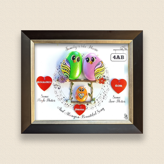Love For Music Pebble Art (16x14 Inches)