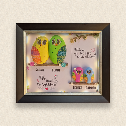 Zenful Vibe Villa Pebble Art(14x12 Inches)