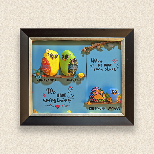 Love-Filled Paw Home Pebble Art (14x12 Inches)