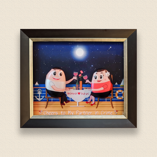 Romantic Dinner Wall Art Frame (12x10 Inches)