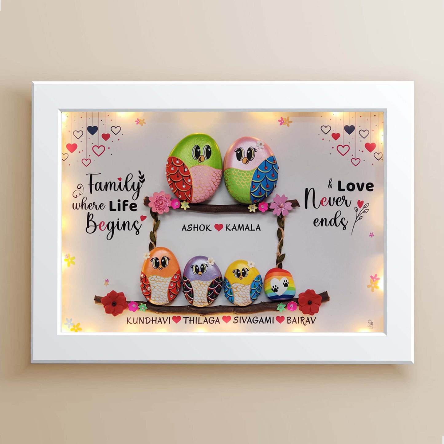 Pet-Friendly Family of 6 (18x12 Inches)